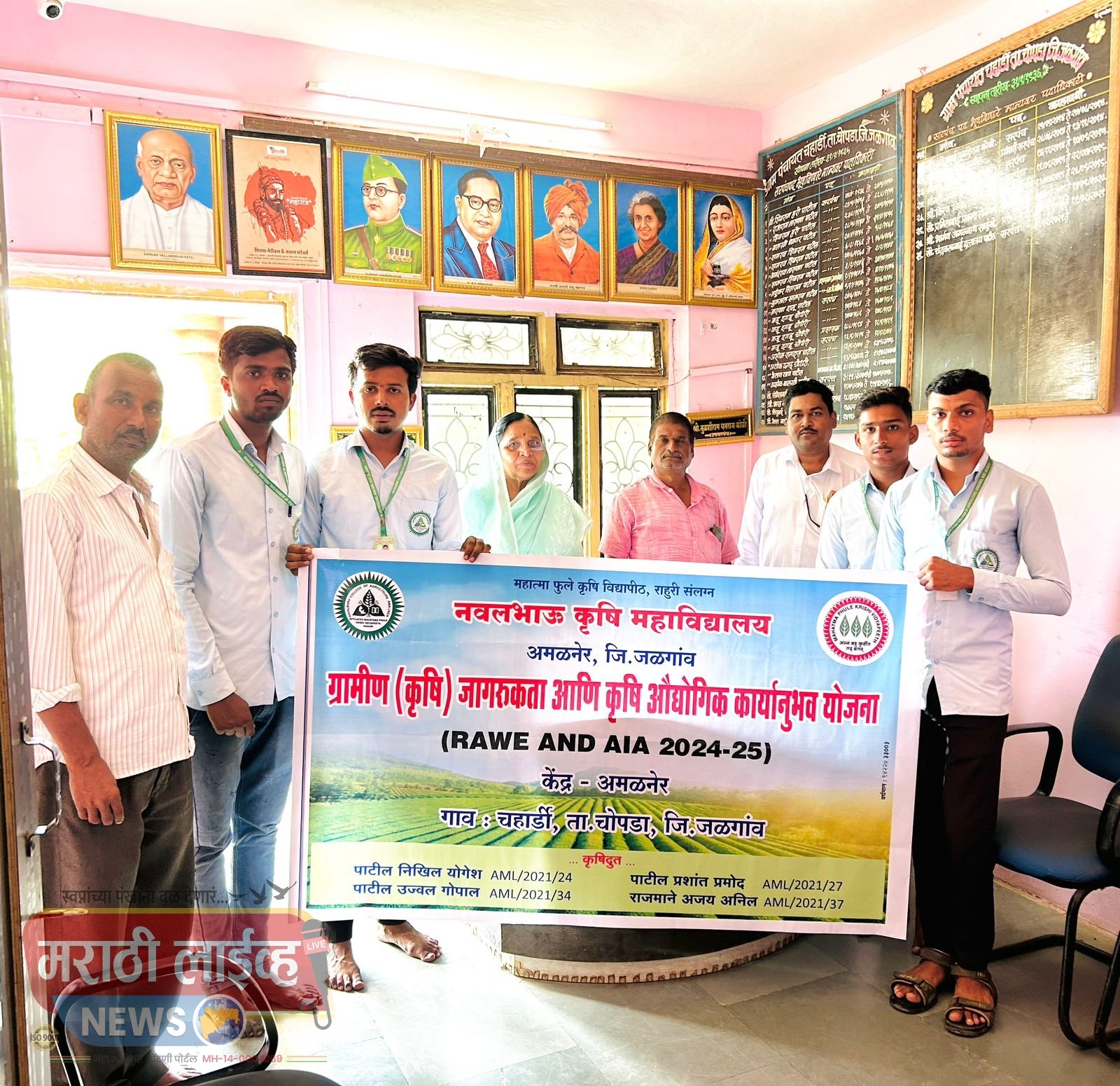 चहार्डी ता.चोपडा येथे कृषीदूतांचे आगमन..