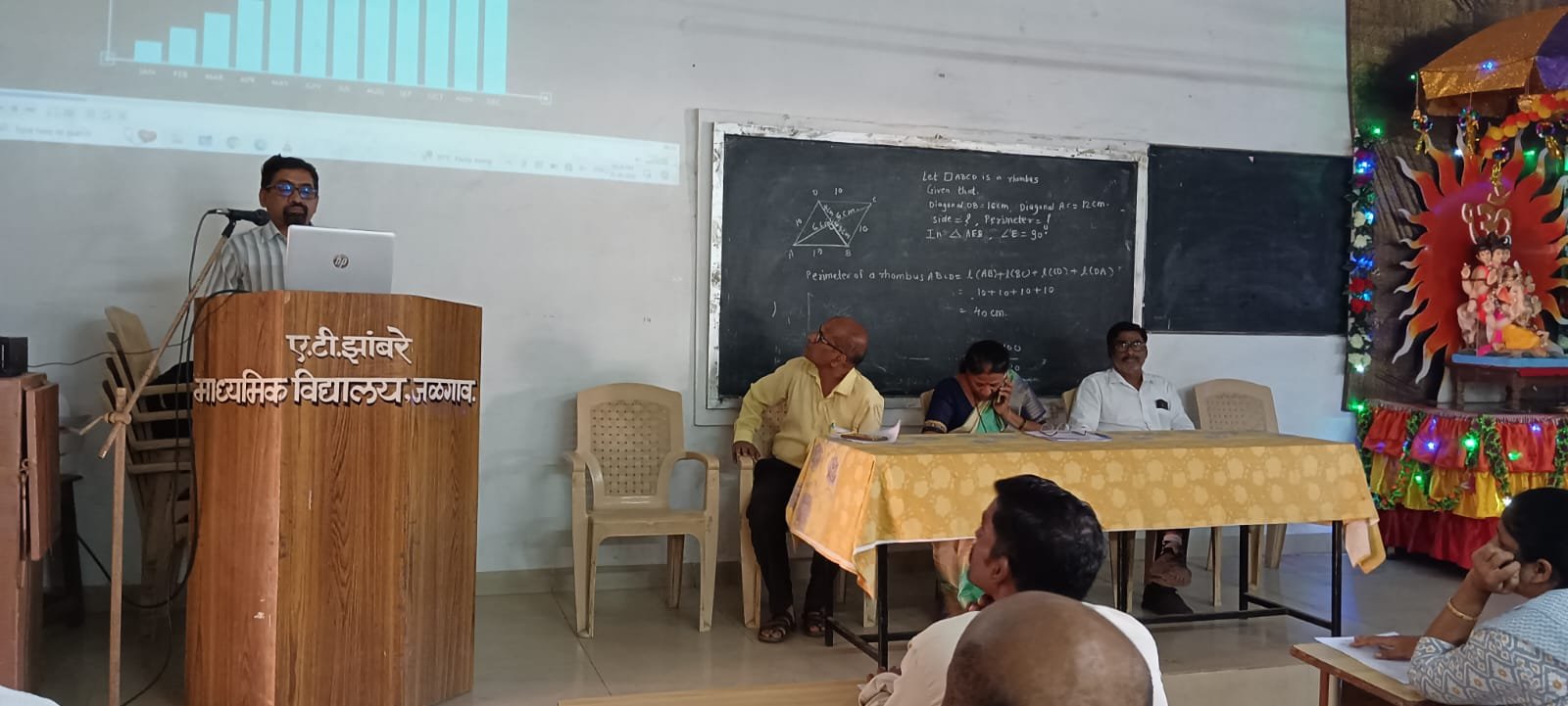 झांबरे विद्यालयात अपर आयडी संदर्भात नववी दहावीच्या पालकांची सभा