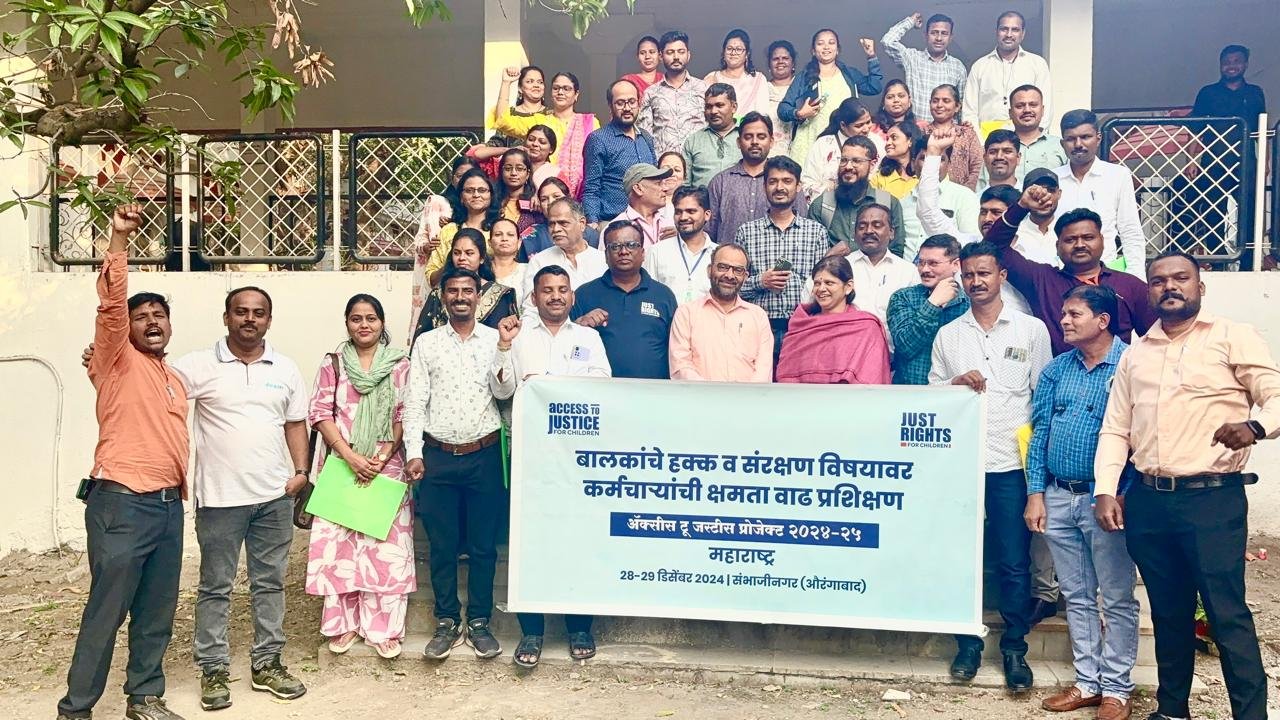 बाल हक्क संरक्षणासाठी प्रतिनिधींना प्रशिक्षण* , *ऍक्सेस टू जस्टिस प्रकल्प प्रतिनीधी साठी राज्य स्तरीय विशेष प्रशिक्षण*