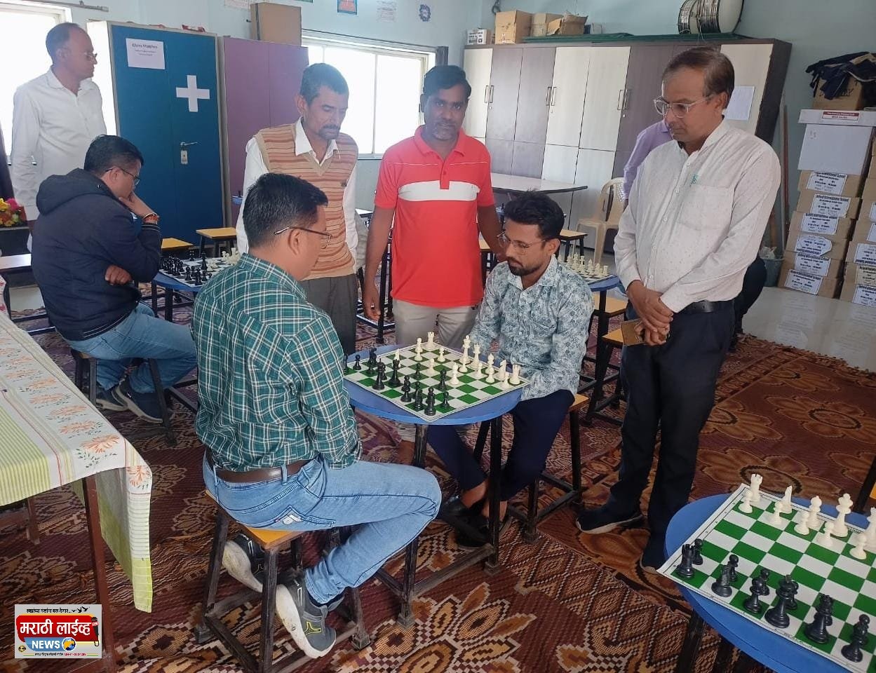 तालुकास्तरीय शासकीय कर्मचारी खेळांत बुद्धिबळ-कॅरम स्पर्धेमध्ये आरोग्य विभागाचे वर्चस्व.