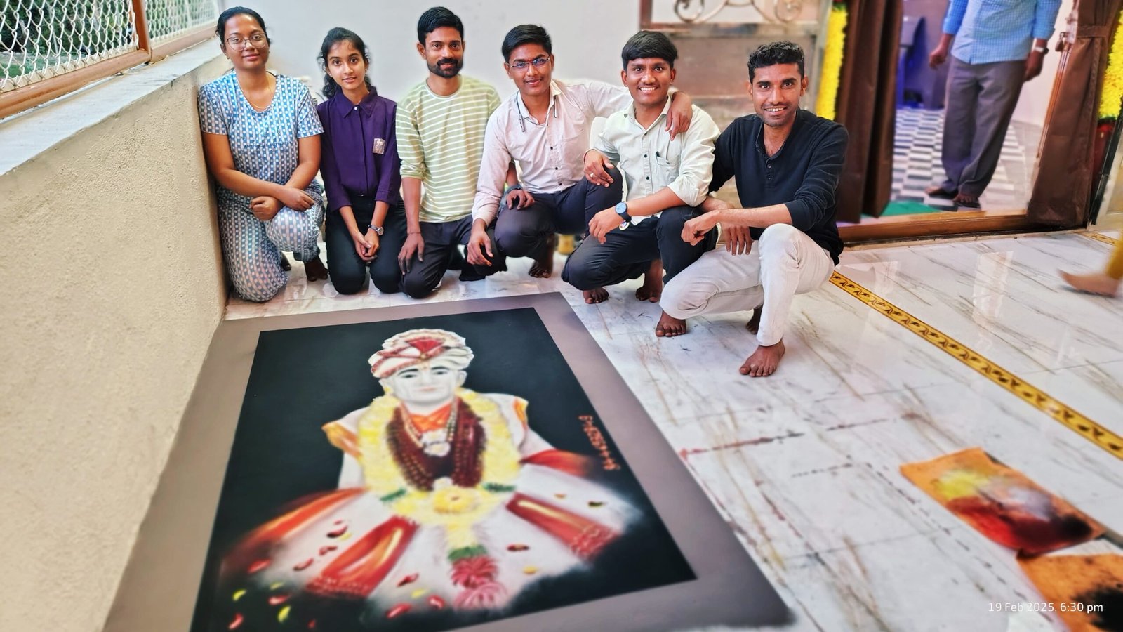 श्री गजानन महाराज प्रकट दिनानिमित्त पाचोऱ्यात साकारली भव्य रांगोळी – श्रद्धा आणि समर्पणाची प्रतिमा