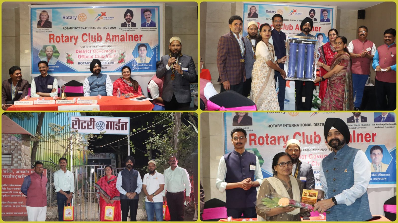 रोटरी क्लब अमळनेरला प्रांतपाल रो. राजीन्द्रसिंग खुराणांची औपचारिक भेट