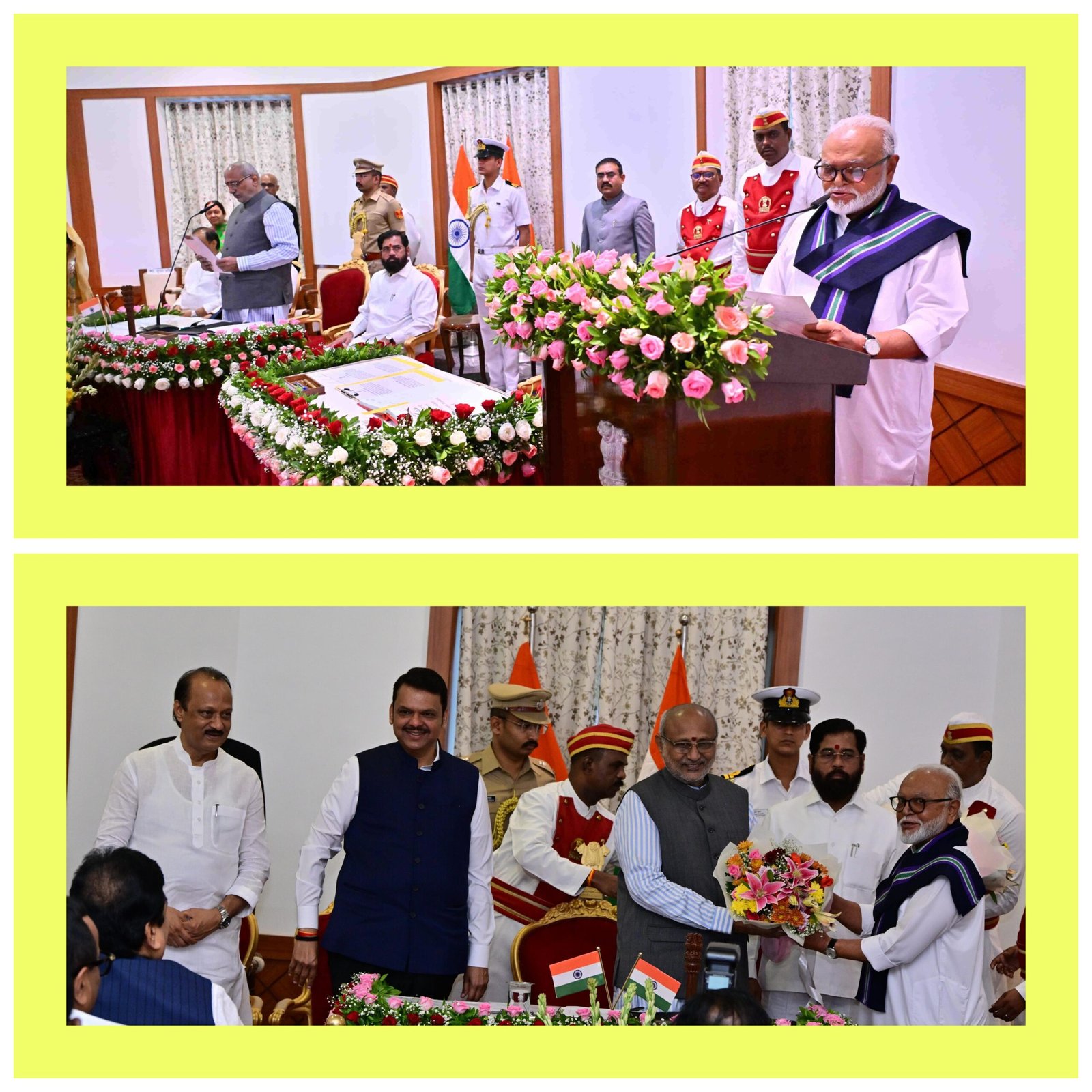 माजी उपमुख्यमंत्री छगन भुजबळ यांचा मंत्रिमंडळात समावेश  राज्यपालांकडून छगन भुजबळ यांना मंत्री पदाची शपथ