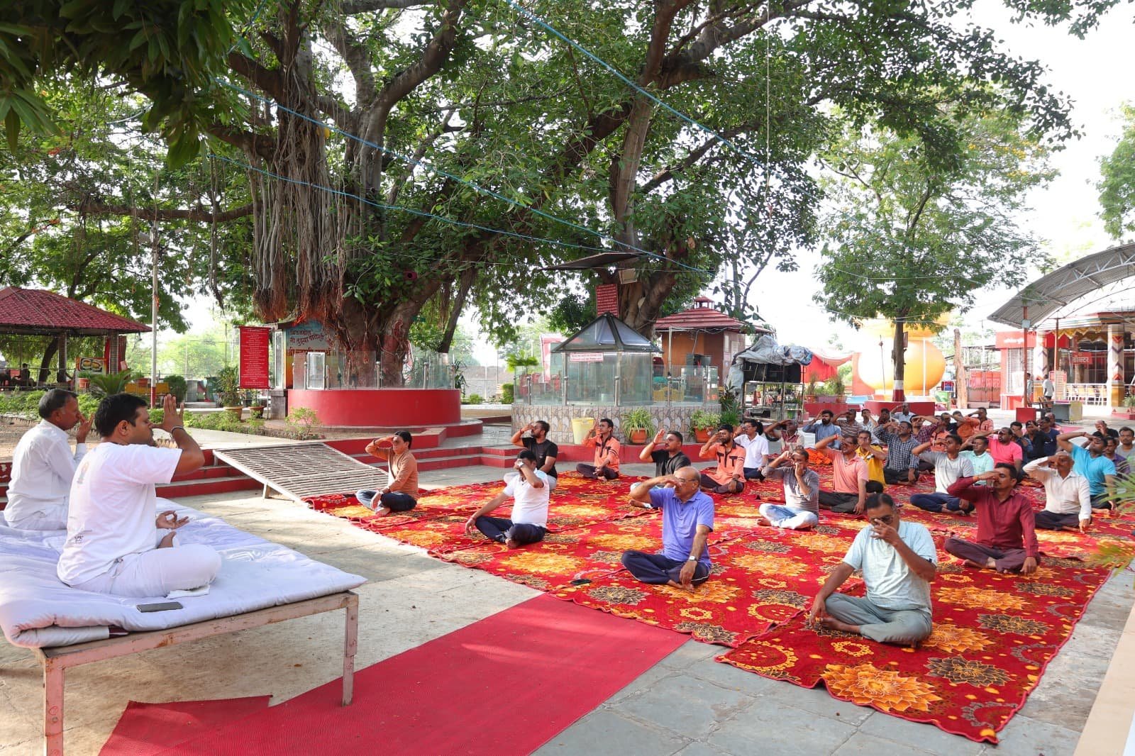 श्री मंगळग्रह मंदिरात जागतिक योग दिन साजरा