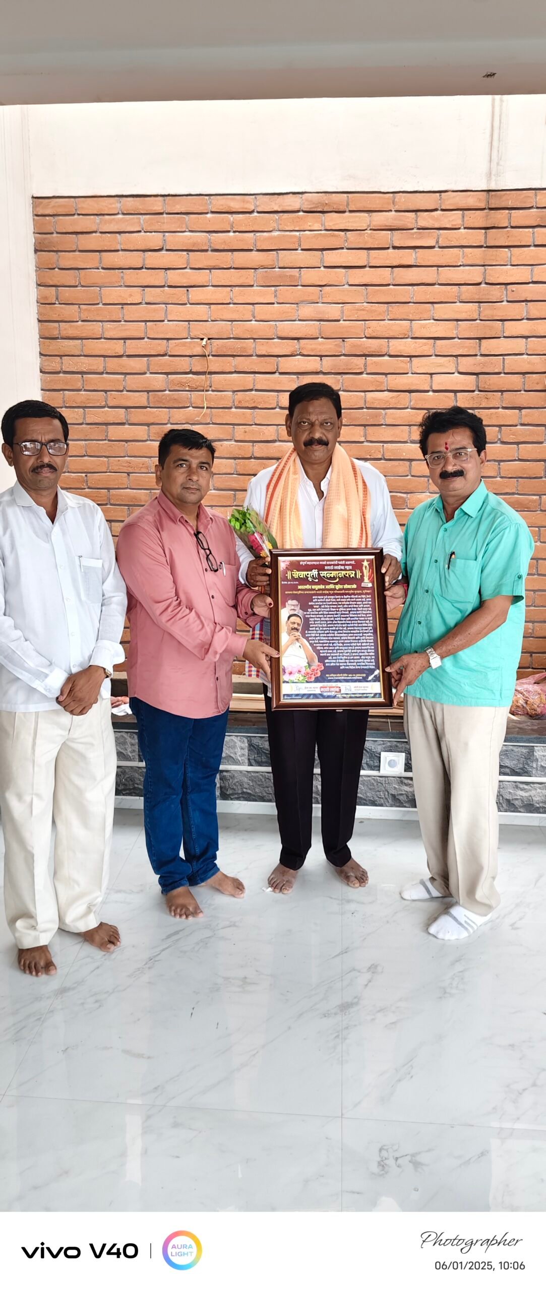 अरविंद सोनटक्के यांचा मराठी लाईव्ह न्युजने सेवापुर्ती निमित्ताने केला सन्मान