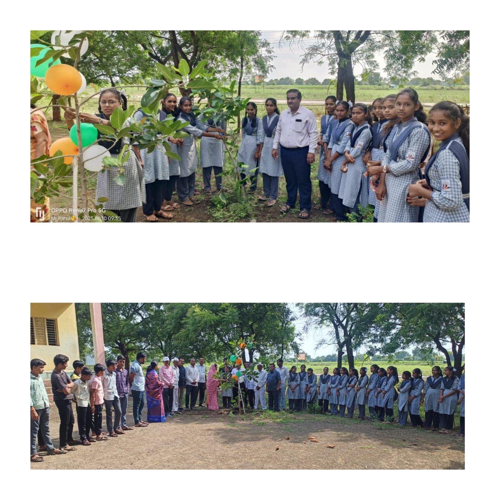 झाडांच्या वाढदिवशी समाजाला दिला पर्यावरण रक्षणाचा संदेश  व्हि. झेड. पाटील हायस्कूलमध्ये हरित मैत्रीचा अनोखा उत्सव