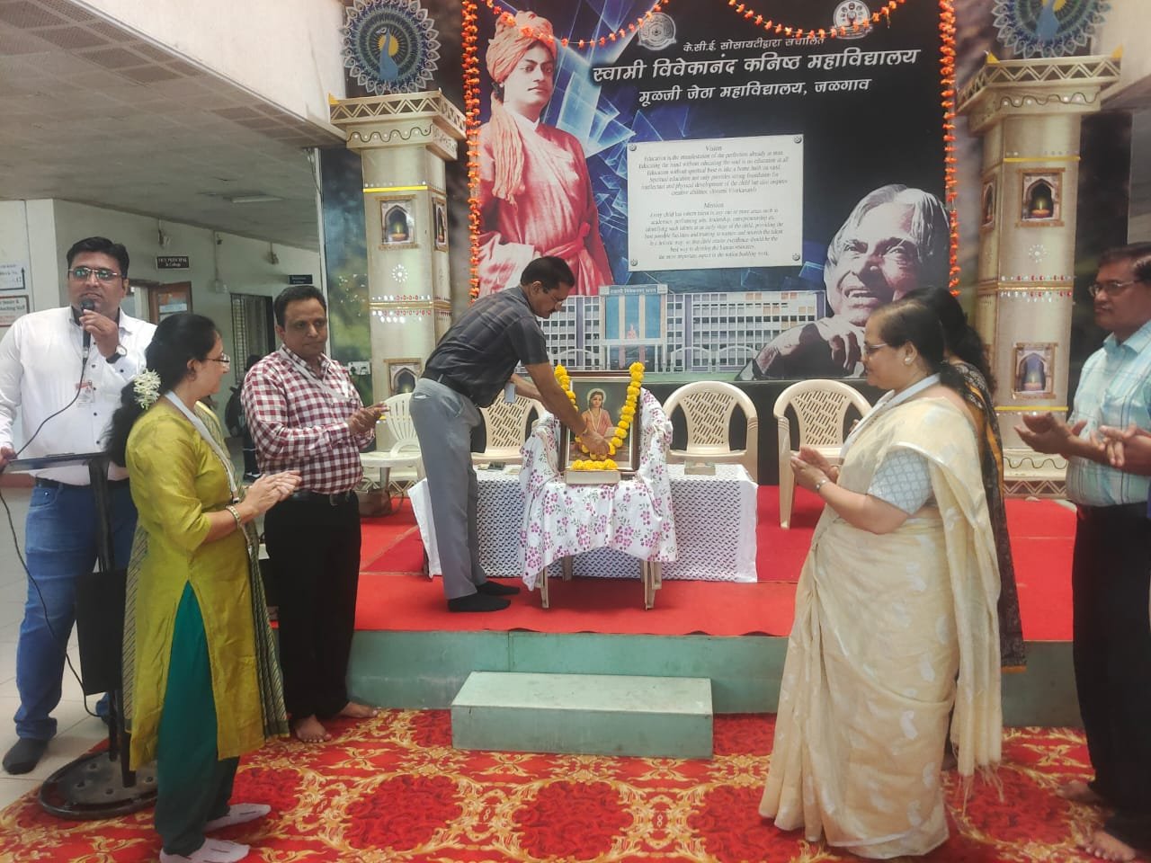 स्वामी विवेकानंद कनिष्ठ महाविद्यालयात वाड्मय मंडळाचे उद्घाटन व संत ज्ञानेश्वर जयंती साजरी