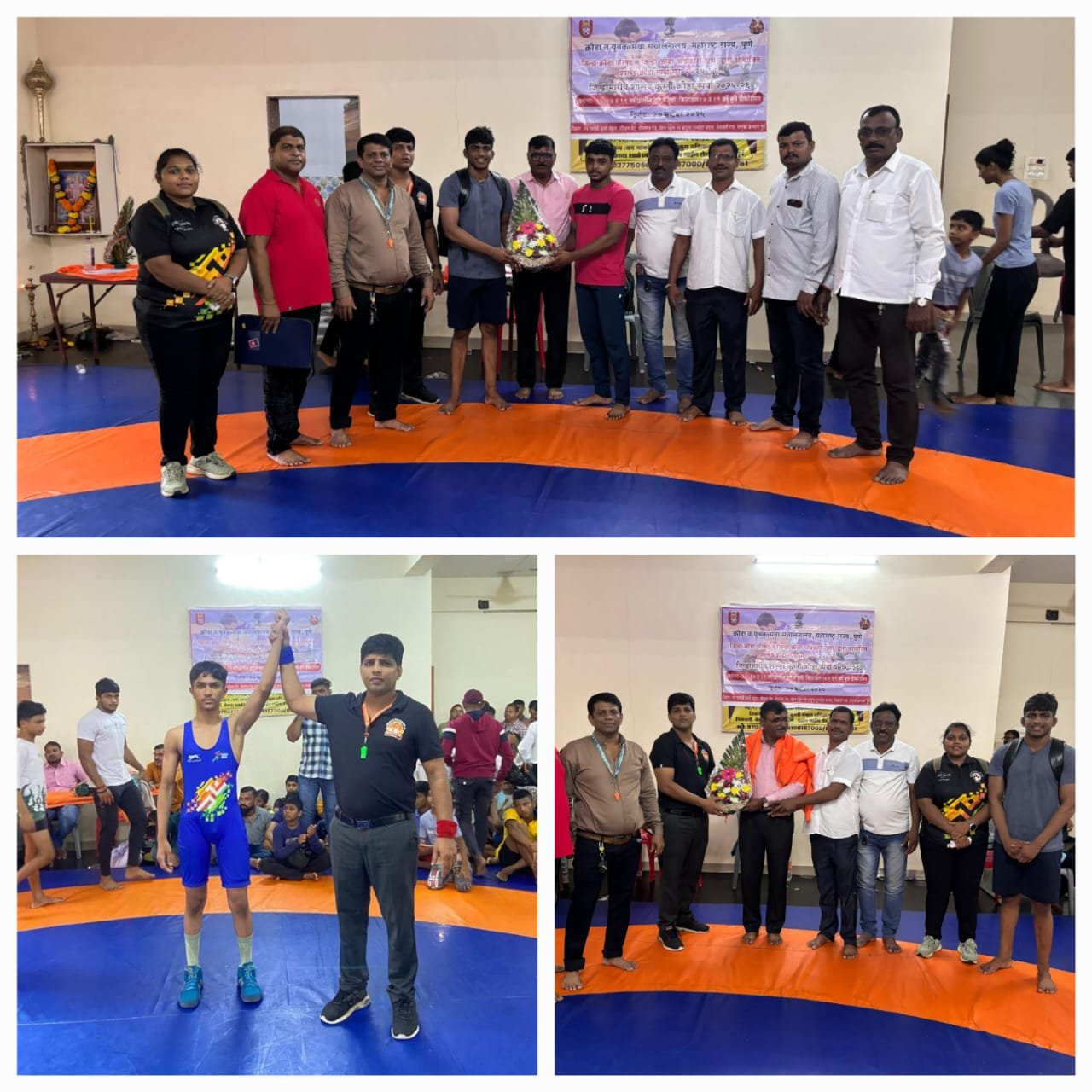 कै.धोंडू नाऊ.ठाकरे कनिष्ठ महाविद्यालय, व के.आर.मालदे स्कूलचे कुस्ती स्पर्धेत विजयी घोडदौड  “जीत सुनिल भोईर,हर्षद प्रवीण चौधरी व ओम चौधरी यांची मुंबई विभागीय कुस्ती स्पर्धेसाठी निवड .