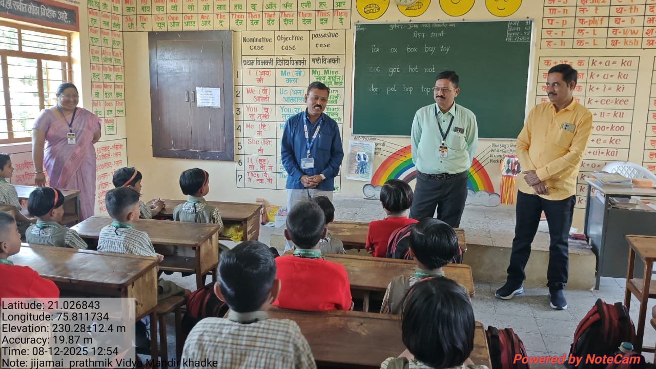 जिजामाई प्राथमिक विद्या मंदिर, खडके येथे स्काफ पथकाची बाह्य मूल्यांकन भेट