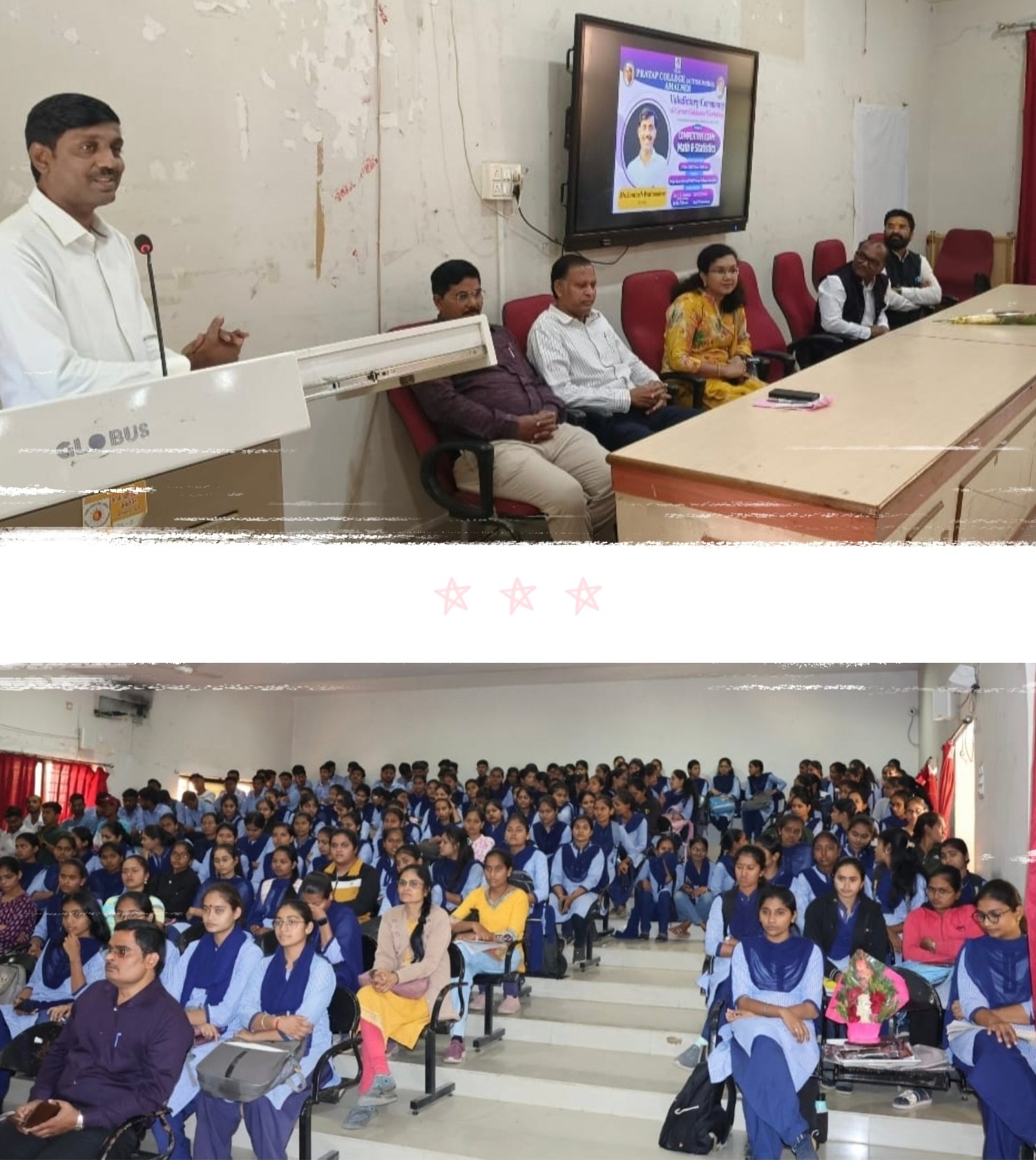 स्पर्धा परीक्षेचा पाया महाविद्यालयीन जीवनात*- संतोष वट्टमवार(पुणे) यांचे प्रतिपादन ———————————————- ●स्पर्धा परीक्षा कार्यशाळेचा समारोप ●१५० पेक्षा अधिक विद्यार्थ्यांचा सहभाग ●सीसीएमसी,रुसा,आयक्यूएसीचा उपक्रम