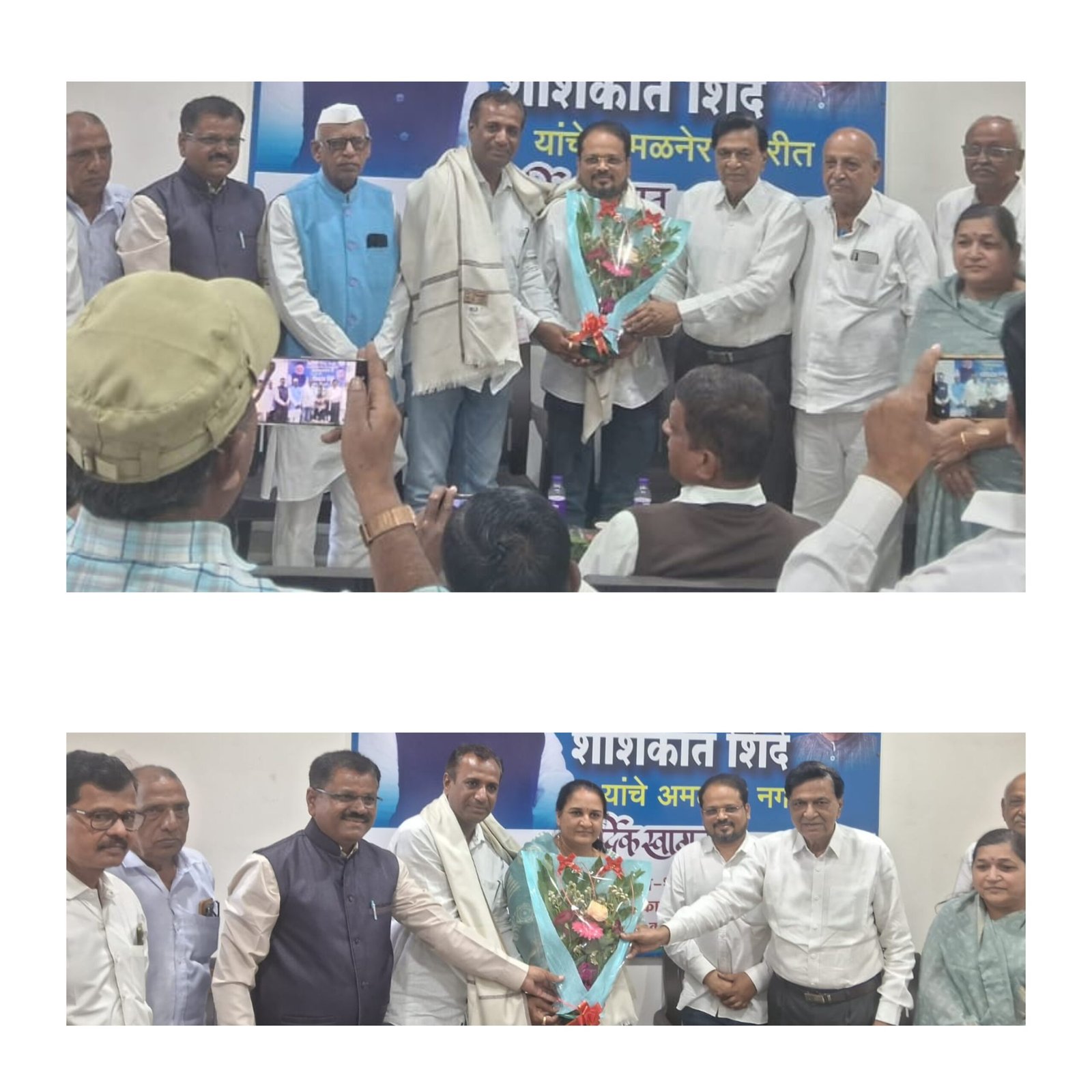 लोकनियुक्त नेतृत्वाचा सन्मान! अमळनेर तालुका महाविकास आघाडीच्या वतीने नगराध्यक्ष व उपनगराध्यक्षांचा दिमाखदार सत्कार  , डॉ. परिक्षीत बाविस्कर व प्रशांत निकम यांचा सहपत्नी गौरव; ज्येष्ठ नेते  मा.आ. डॉ. बी. एस. पाटील यांच्या अध्यक्षतेखाली सोहळा