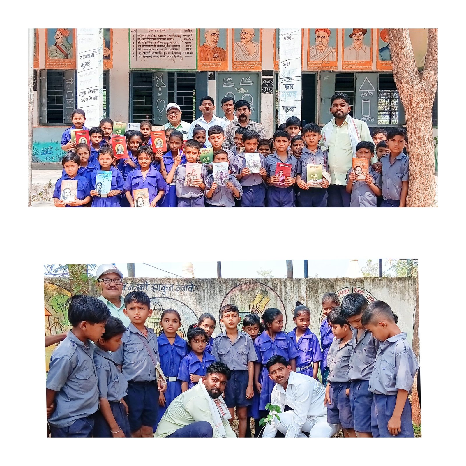 वाढदिवसानिमित्त पुस्तकदान व वृक्षारोपणाचा प्रेरणादायी उपक्रम सामाजिक कार्यकर्ते भूषण कोळी यांचा समाजाभिमुख संदेश; ५५ बालसंस्कार पुस्तके विद्यार्थ्यांना भेट