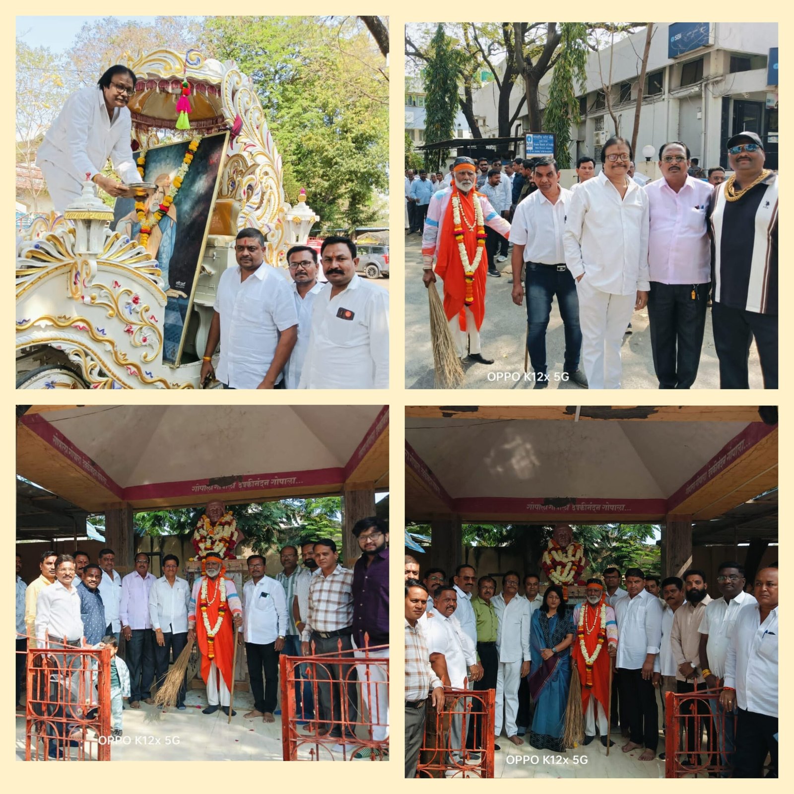 ‘गोपाला गोपाला’च्या गजरात संत गाडगेबाबा जयंती उत्साहात साजरी, भव्य शोभायात्रा, प्रबोधनात्मक चित्ररथ, सत्कार सोहळा व अन्नदानाने जळगाव शहर भक्तिमय