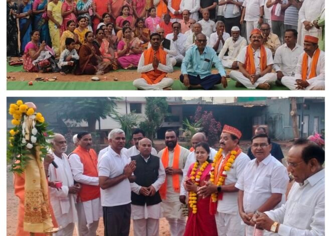 मा. आ. बालाजीराव कल्याणकर यांच्या उपस्थितीत पतंजली तर्फे नववर्ष गुढीपाडवा निमित्त 111 कुंडी संकल्प यज्ञ संपन्न