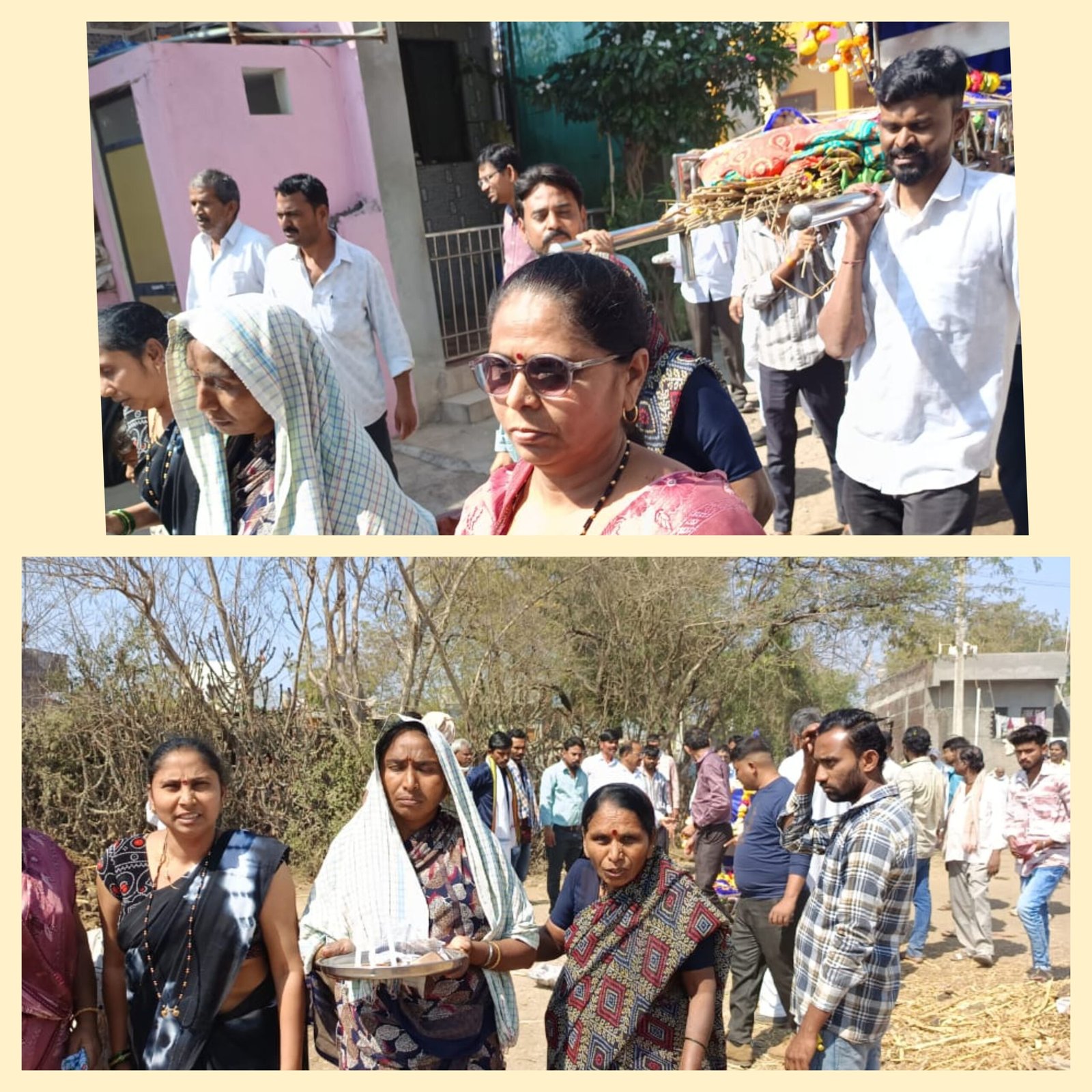 परंपरेला छेद देत मंगलाबाई मैराळै यांचा धाडसी निर्णय; अमळनेर तालुक्यात मुलीने दिला वडिलांना अग्निडाग