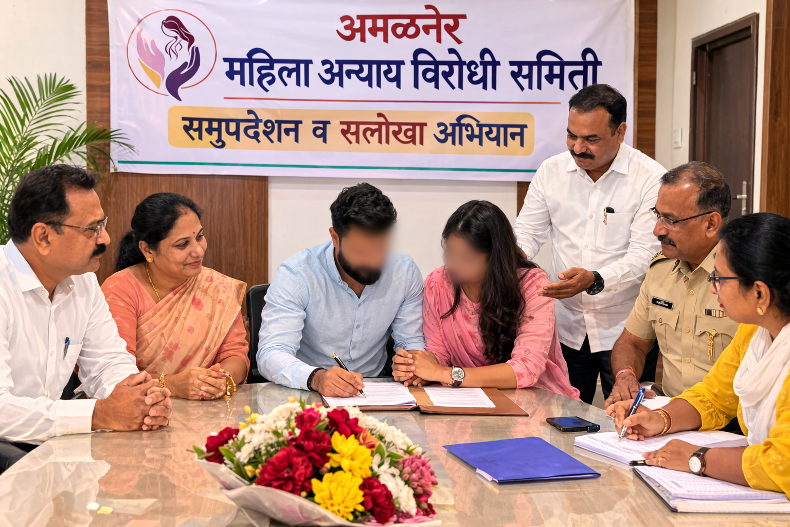 चार वर्षांचा कौटुंबिक वाद दोन आठवड्यांत मिटला; अमळनेर महिला अन्याय विरोधी समितीची यशस्वी मध्यस्थी