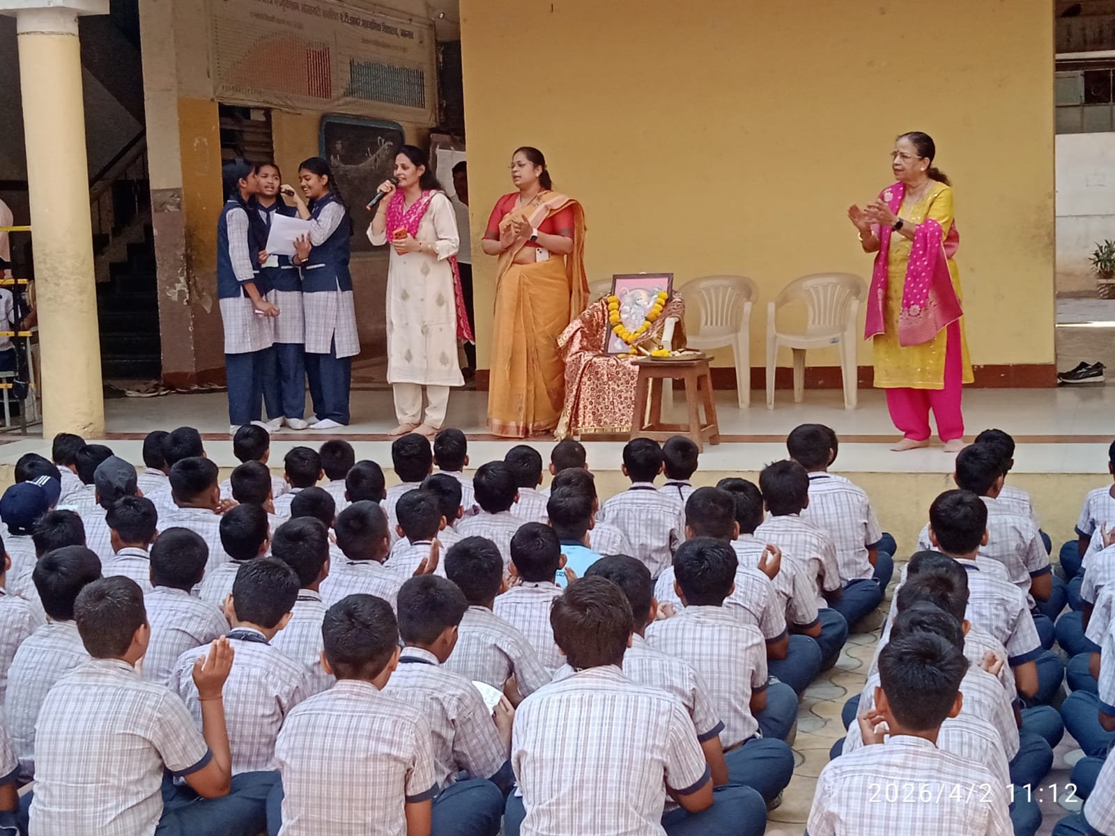 ए.टी. झांबरे माध्यमिक विद्यालयात हनुमान जयंतीनिमित्त भक्तीमय व संस्कारमय सोहळा उत्साहात  ​