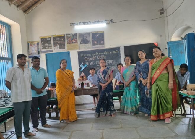 विद्यार्थ्यांच्या कल्पकतेला रंगांची उधळण; पातोंडा शाळेत कला व कार्यानुभव प्रदर्शन उत्साहात!