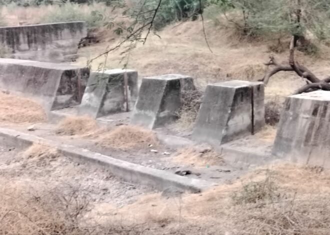 खवशी येथील नाल्यावरील बंधारा मोजतोय अखेरची घटका  