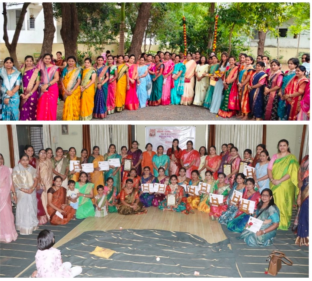 आखाजीच्या निमित्ताने अहिराणी संस्कृतीचा जल्लोष; योग विद्या धाम शिरपूर येथे ‘अहिराणी लोकवाङ्मय दिन’ उत्साहात साजरा  ,सासुरवासिनींसाठी माहेरची ऊब; गाणी, गौराई पूजन, नाटिका आणि साहित्यिकांच्या उपस्थितीत परंपरेचा देखणा संगम