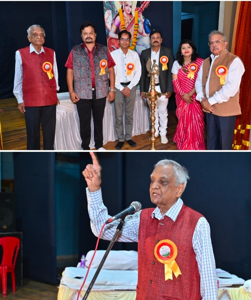 हास्याच्या फुलोऱ्यातून समाजमनाला आरसा , अमळनेरमध्ये हिंदी हास्य-व्यंग्य कवी संमेलनाला उत्स्फूर्त प्रतिसाद; अमृत महोत्सवी वर्षातील साहित्यिक सोहळ्याने रंगली सांस्कृतिक मैफल