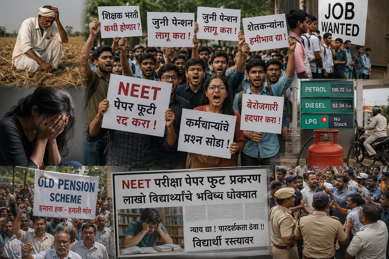 “पेपरफुटी, बेरोजगारी अन् महागाईच्या ज्वाळेत होरपळणारा देश… जनतेच्या आक्रोशाला जबाबदार कोण?”