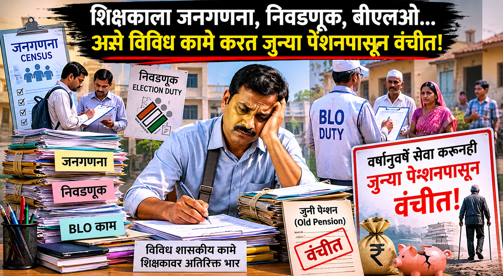 सरकारच्या प्रत्येक आदेशाला शिक्षकच देतो साथ, पण हक्काच्या पेन्शनवेळी का फिरवतात पाठ?
