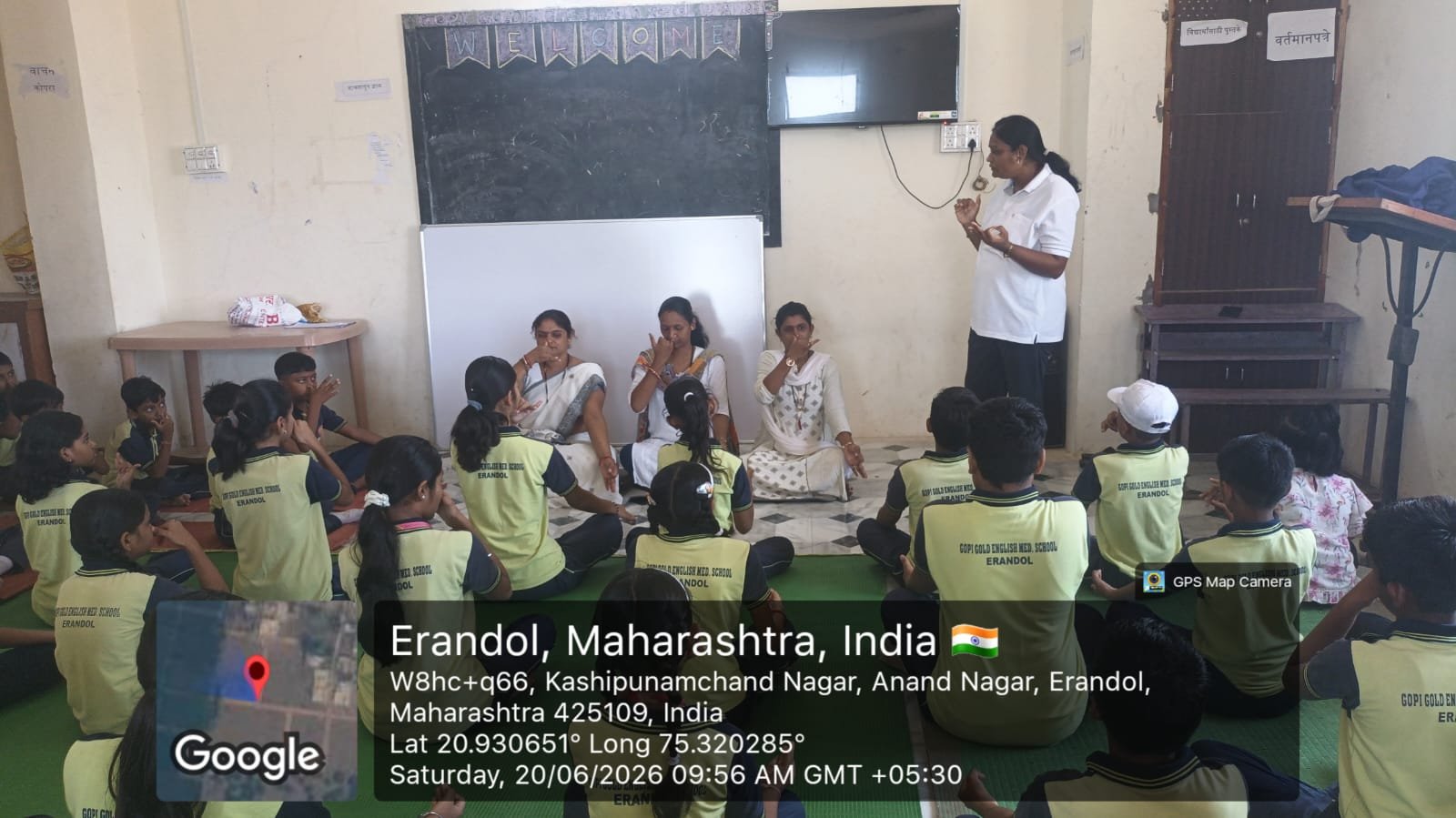 *गोपी गोल्ड इंग्लिश मीडियम स्कूल, एरंडोल मध्ये आंतरराष्ट्रीय योग दिन साजरा*