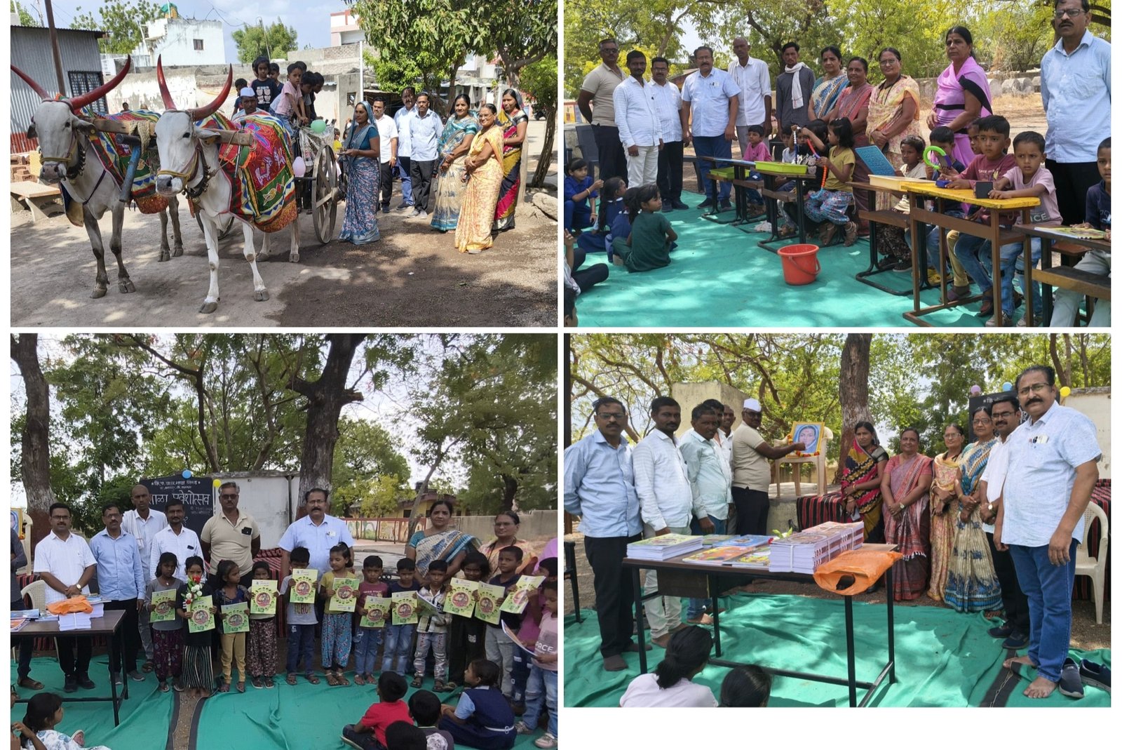 बैलगाडीतून विद्यार्थ्यांची आगमन मिरवणूक; शिरूड शाळेचा प्रवेशोत्सव उत्साहात संपन्न , गुलाबपुष्प, पुस्तक वाटप, गोड जेवण आणि विद्यार्थ्यांच्या कलागुणांना मिळाला वाव