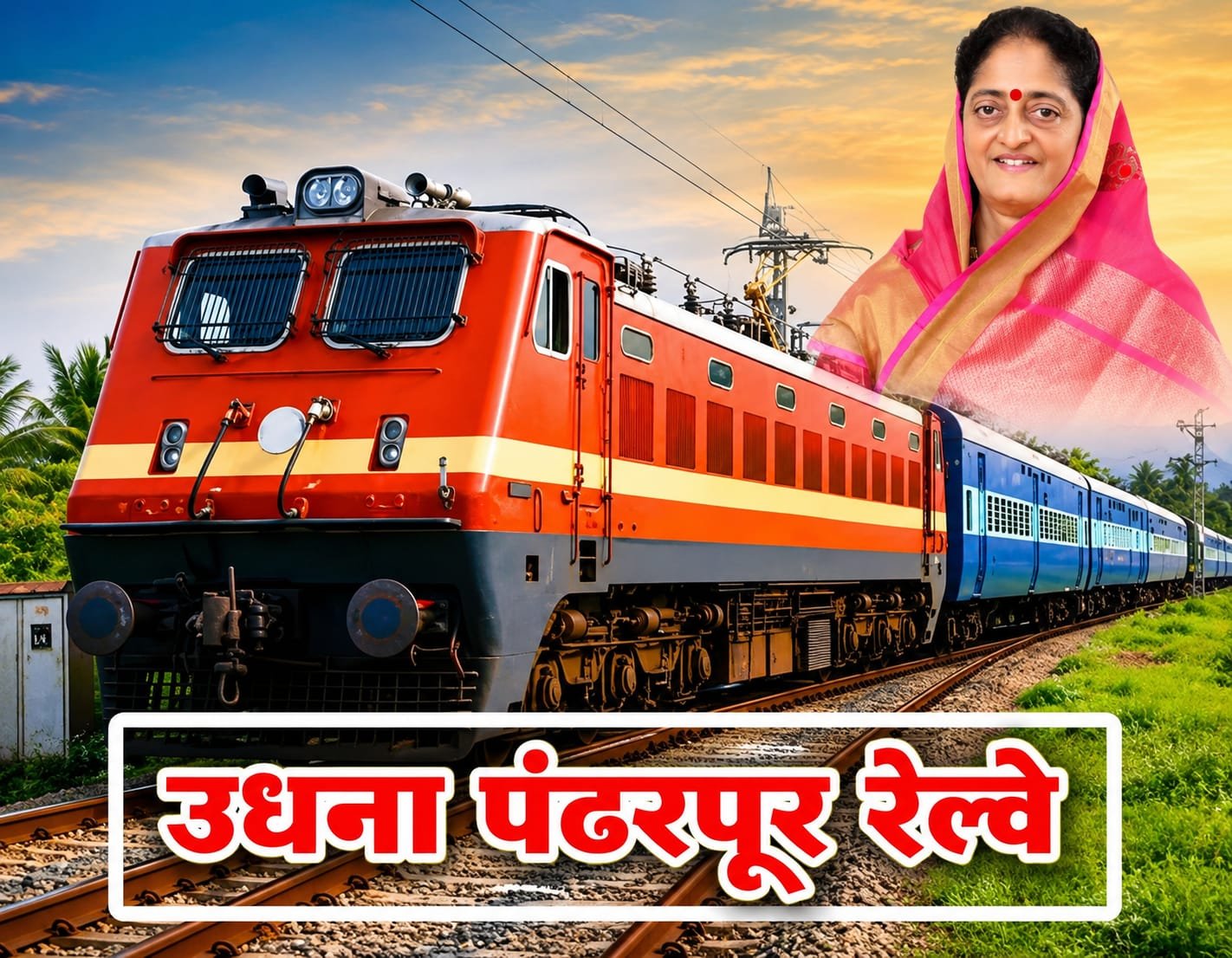 पंढरीच्या वाटेवर ‘स्पेशल’ची शिट्टी; खान्देशातील वारकऱ्यांना मोठा दिलासा ,खासदार स्मिताताई वाघ यांच्या सातत्यपूर्ण पाठपुराव्याला यश; उधना–मिरज विशेष रेल्वे 23 जुलैपासून धावणार, 4 जुलैपासून आरक्षण सुरू