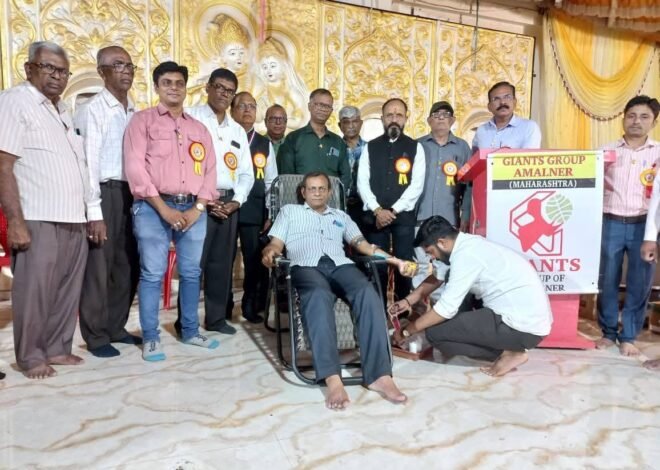 आषाढीच्या पावन पर्वावर रक्तदानाचा महायज्ञ; जायन्ट्स ग्रुपची समाजसेवेची अनोखी परंपरा