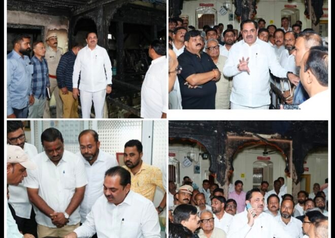 संत श्री सखाराम महाराज वाडी संस्थानच्या आगग्रस्त परिसराची मंत्री अनिल पाटील यांनी केली पाहणी; पुनर्बांधणीसाठी १५ कोटींच्या विशेष निधीची मागणी,  नुकसानीचा सविस्तर आढावा • भाविकांना दिलासा • शासनाकडून सर्वतोपरी सहकार्याचे आश्वासन