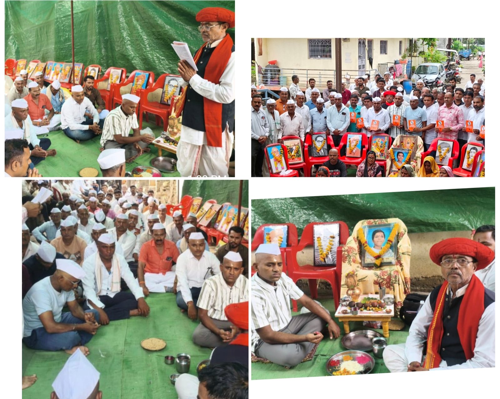 धरणगावातील वाघ परिवाराने सत्यशोधक पद्धतीने पार पाडले गंधमुक्त व उत्तरकार्य  शोषणमुक्त समाज निर्माण करण्यासाठी समाजाने सत्यशोधक समाजाची कास धरावी : पी डी पाटील ( जिल्हाध्यक्ष सत्यशोधक समाज संघ )  दिवंगत श्रद्धाच्या स्मृतीप्रित्यर्थ १०० गरजू विद्यार्थ्यांना गणवेश देणार : आबासाहेब राजेंद्र वाघ  उपस्थितांना गोविंद पानसरे लिखित १०० ‘शिवाजी कोण होता?’ ग्रंथ भेट