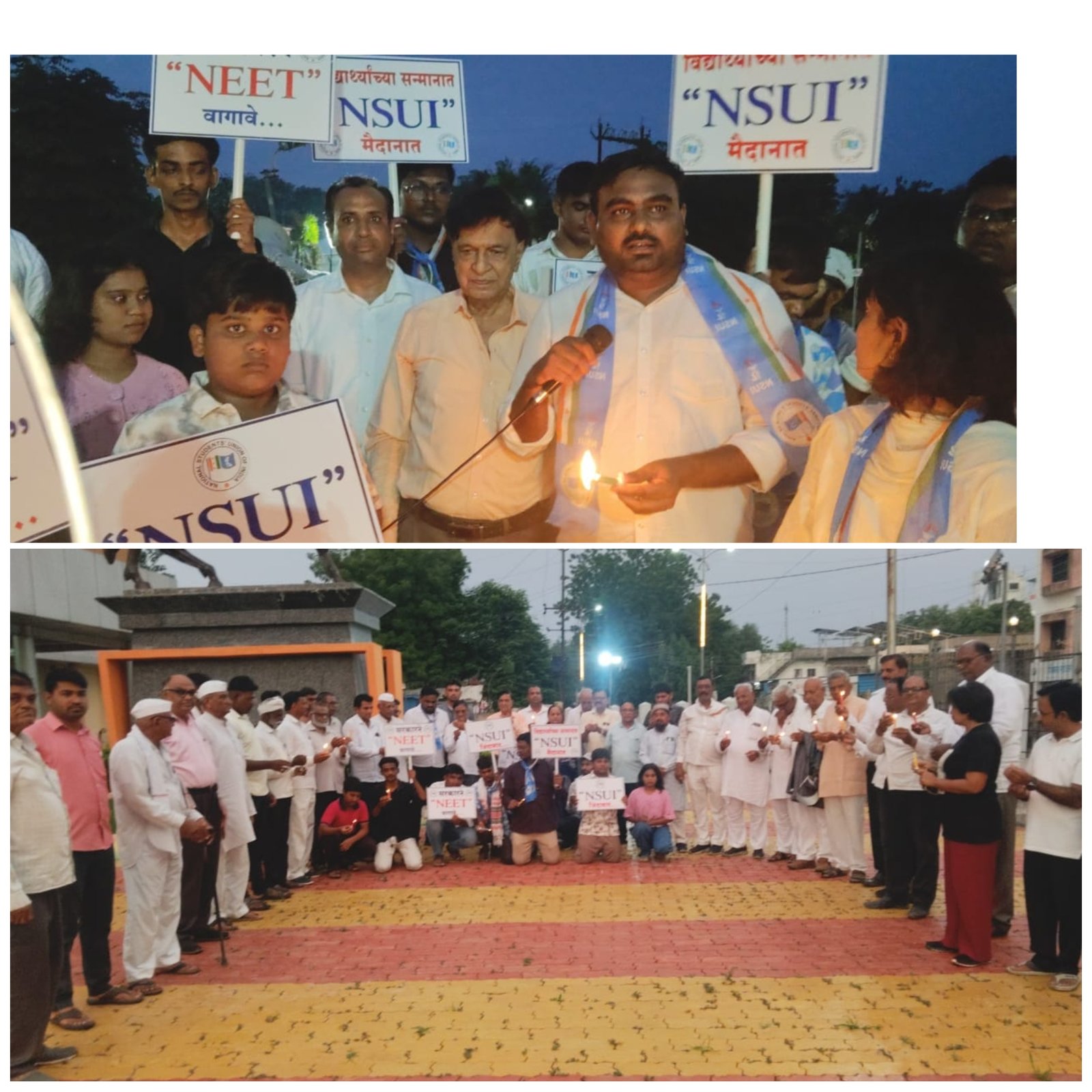 विद्यार्थ्यांच्या न्यायासाठी अमळनेरात NSUI चा आक्रमक कॅण्डल मार्च; शिक्षण व्यवस्थेतील अनागोंदीविरोधात संतप्त एल्गार