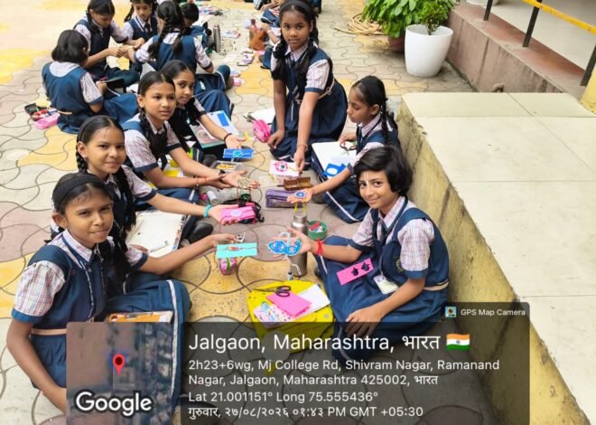 रक्षाबंधनानिमित्त ए.टी. झांबरे विद्यालयात पर्यावरणपूरक राखी निर्मिती
