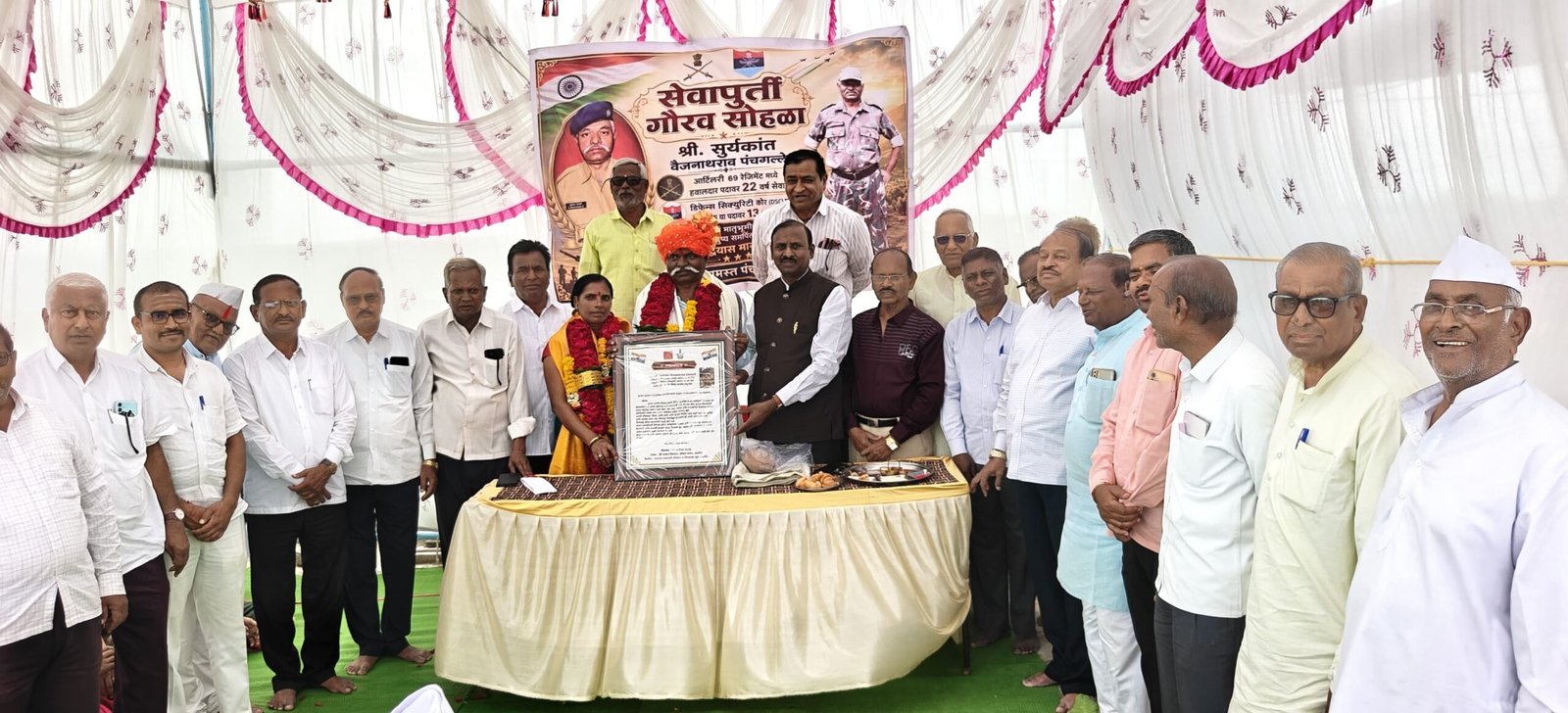 राष्ट्रसेवेच्या ३५ वर्षांच्या गौरवशाली पर्वाला सलाम!  सैन्यातून निवृत्त झालेल्या सूर्यकांत पंचगल्ले यांचा उदगीरमध्ये अभूतपूर्व सत्कार