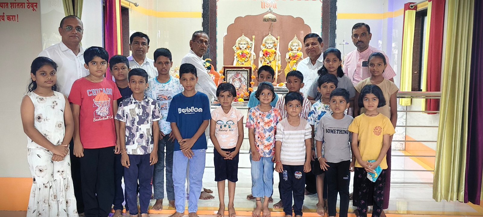 मोबाईल-टीव्हीपासून दूर, संस्कारांच्या वाटेवर! गजानन महाराज मंदिरात बालसंस्कार केंद्र सुरू